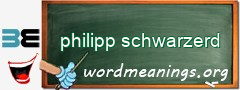 WordMeaning blackboard for philipp schwarzerd